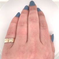 10k Rose Gold Victorian Band Ring with Birds Size 7 Jewelry (#J5883)