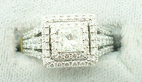 14K Gold 1.5ct Genuine Natural Diamond Ring with 1/2ct Princess (#J2379)