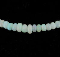 50ct Strand of Genuine Natural Opal Beads Necklace with 14k Gold Clasp (#J4382)