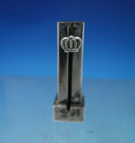 .950 Silver Lipstick Case with Crown and Mirror Hand Engraved 2 1/4" (#6808)