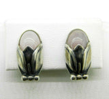 Georg Jensen 2011 Clip On Earrings with Rose Quartz (#J4656)
