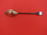 Norman Hammered by Shreve Sterling Silver Olive Spoon gold-wash with Monogram 6"