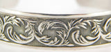 Sterling Cuff Bracelet Engine Turned Scrollwork (#J3970)