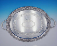 Repousse by Kirk Sterling Silver Tea Tray Heavy 125.5 ozt. #124AF (#3424)