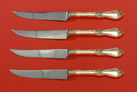 Royal Rose by Wallace Sterling Silver Steak Knife Set 4pc HHWS  Custom 8 1/2"