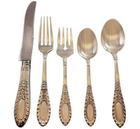 Gadroonette by Manchester Sterling Silver Flatware Set for 8 Service 40 pieces