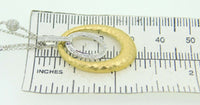 14k White and Yellow Gold 1/2ct Genuine Natural Diamond Necklace (#J4182)