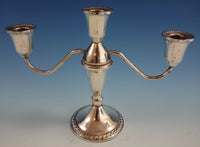 Duchin Creations Sterling Silver Candelabra Pair w/Gadroon / Bead Border (#2557)