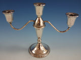 Duchin Creations Sterling Silver Candelabra Pair w/Gadroon / Bead Border (#2557)