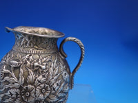 Repousse by Kirk 91.66 Silver Cream Pitcher 11OZ mark 3 3/4" Early (#7349)