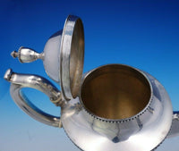 Bailey and Co Coin Silver Tea Pot with Greek Key Border and Beading (#3778)