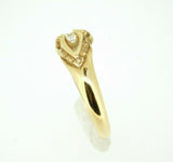 14k Yellow Gold Victorian Belcher .25ct Genuine Natural Diamond Ring (#J749)