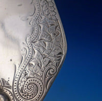 HE English Sterling Silver Trowel Bright-Cut 12 3/4" circa 1900 (#5893)