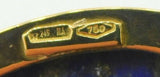 18k Gold Genuine Natural Lapis Pendant with 14k Gold Chain (#J4093)