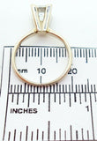 14K Gold Princess Cut 1.74ct Genuine Natural Diamond Ring (#J3066)