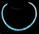 80ct Strand of Genuine Natural Opal Beads Necklace with 14k Gold Clasp (#J5919)