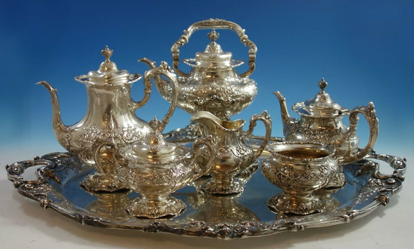 Francis I By Reed & Barton Sterling Silver Tea Set 6pc w/ Sterling Tray (#2118)