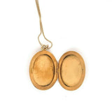 10k Yellow Gold Vintage Locket Engraved with Flowers (#J5408)