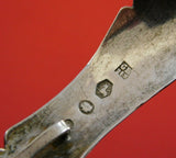 Dutch Sterling Silver Sauce Ladle Hand Engraved Hook on Reverse Circa 1890's 5"