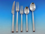 Risk by Hampton Forge Stainless Steel Flatware Set Service 8 New Modern