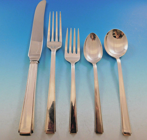 Modern Classic by Lunt Sterling Silver Flatware Set for 8 Service 44 pcs Dinner
