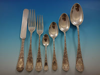 Antique Chased by Gorham Sterling Silver Flatware Set for 16 Service 112 pcs