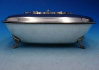 Grande Baroque by Wallace Silverplate Bed Warmer with Wood Handle Rare (#4718)