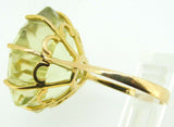 14k Golden Star Genuine Natural Quartz Ring (#J4244)