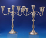 Towle Sterling Silver Candelabra Pair 5-Light #26-5T Weighted 14 1/2" (#7218)