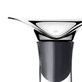 Georg Jensen Glass, Stainless Steel Wine Carafe Decanter Aeration Modern New
