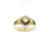 14k Yellow Gold Art Deco .66ct Genuine Natural Diamond Men's Ring (#J5519)