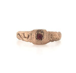 10k Rose Gold Baby Ring with Red Glass Size 1.25 Child's Jewelry (#J5889)