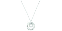 Idole De Christofle France Sterling Silver Large Double Circle Necklace - New