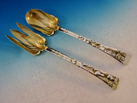 Lap Over Edge by Tiffany Sterling Silver Long Salad Serving Set Applied Elements
