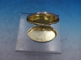 Swedish Sterling Silver Box Oval Engraved Flowers GW Interior 3 3/8" (#6691)