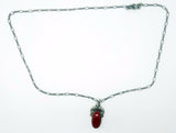 Georg Jensen Sterling Carnelian Pendant and Earrings (#J3409)