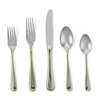 Golden Ribbon Edge by Gorham Stainless Steel Flatware Set Service for 8 New 40pc