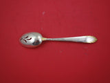 Soleil Gold By Lunt Sterling Silver Pierced Serving Spoon Original 8 3/8"