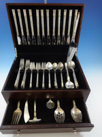 Aegean Weave Gold by Wallace Sterling Silver Flatware Set 12 Service 67 Pieces