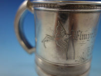 Whiting Sterling Silver Baby Child's Cup Mug Brite-cut Acid Etched Children 1883