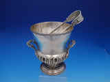 Italian Ice Bucket with Ice Tong 800 silver Shell Motif Vintage (#4295)