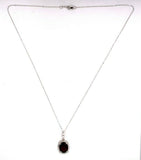 10k Gold Vintage 4.66 Carat Genuine Natural Garnet Pendant with Diamond (#J5577)