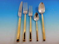 La Classica Gold   Stainless Flatware Set Service 40 Pcs New
