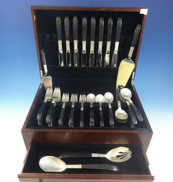 Contrast by Lunt Sterling Silver Flatware Set 8 Service 44 pc Mid-Century Modern