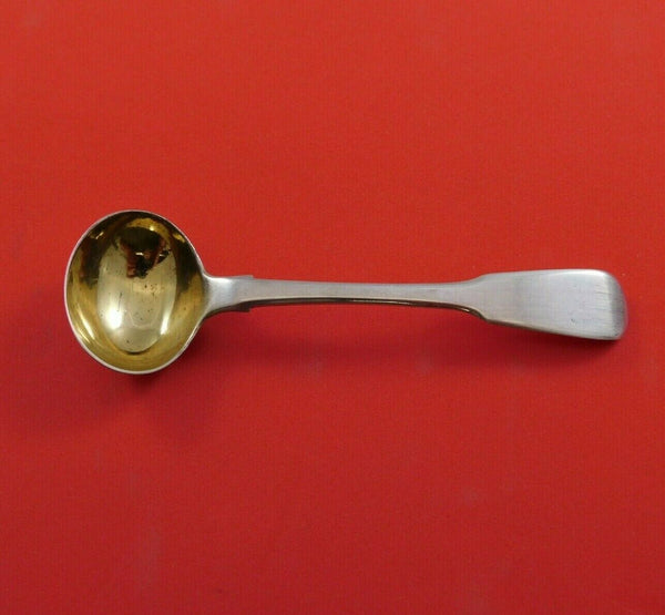 Thomas Davis English Georgian Sterling Silver Salt Spoon Master Gold Washed 4"