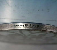 Glass Trivet Plate with Sterling Silver Overlay Four-Leaf Clover #A92C (#5489)