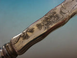 Lap Over Edge Acid Etched by Tiffany Sterling Silver Dinner Knife w/ Owl in Tree
