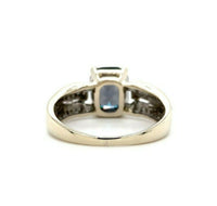 14k White Gold Cushion Cut 2.92 Carat Genuine Natural Grey Spinel Ring (#J5522)