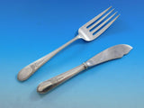 Early American Engraved by Lunt Sterling Silver Flatware Set 8 Service 46 pcs