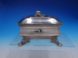 Vintage Polish 700 Silver Footed Jewelry Box with Walnut Finial (#4271)